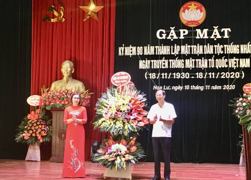 Ban Thường trực Ủy ban Mặt trận tổ quốc huyện Hoa Lư: Gặp mặt kỷ niệm 90 năm ngày thành lập Mặt trận Dân tộc thống nhất Việt Nam