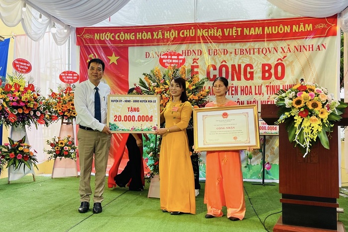 Xóm Dinh xã Ninh An tổ chức lễ đón nhận danh hiệu nông thôn mới kiểu mẫu năm 2021