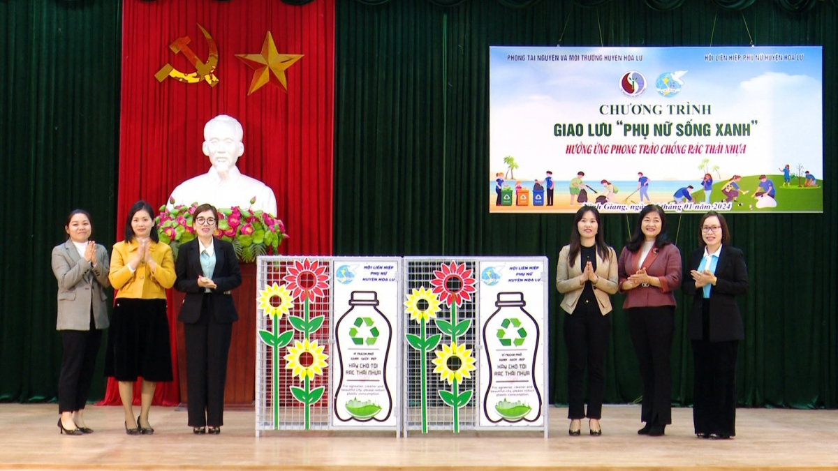 Chương trình giao lưu “Phụ nữ sống xanh” hưởng ứng phong trào “Chống rác thải nhựa” tại xã Ninh Giang