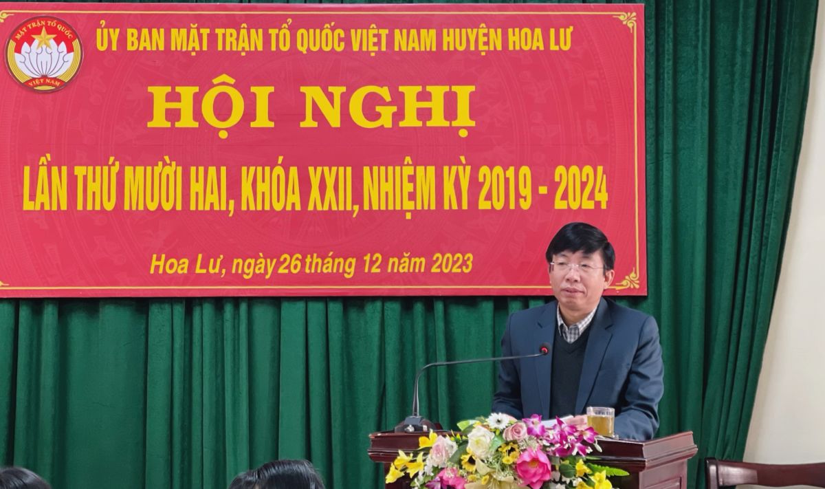 Hội nghị lần thứ 12, UBMTTQVN huyện Hoa Lư nhiệm kỳ 2019-2024