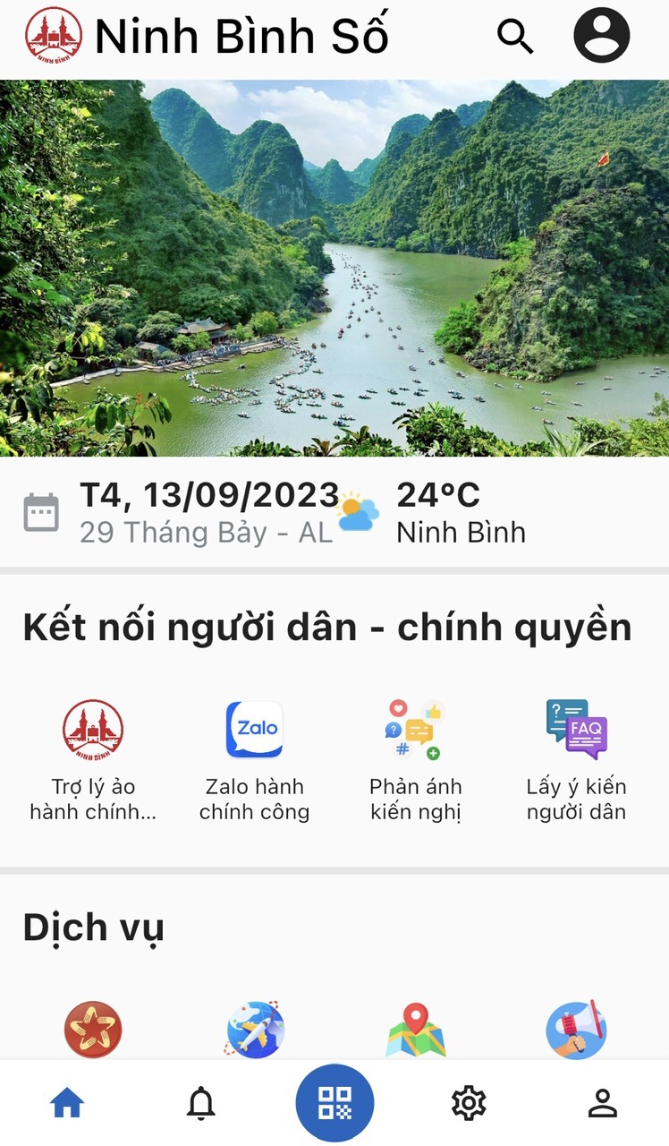 Ứng dụng công dân số Ninh Bình (My Ninh Bình): Công cụ hỗ trợ, thúc đẩy quá trình chuyển đổi số của tỉnh Ninh Bình.