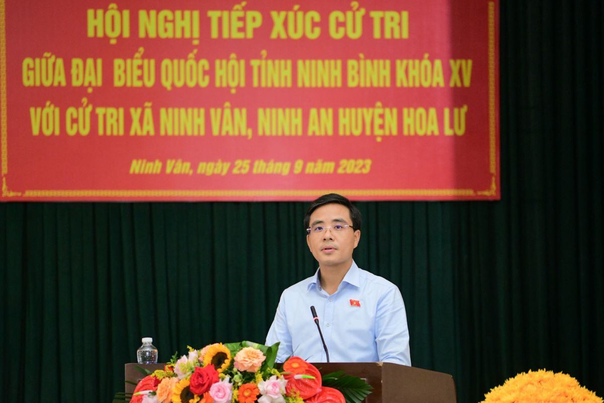 Đoàn đại biểu Quốc hội tỉnh tiếp xúc cử tri xã Ninh An, xã Ninh Vân