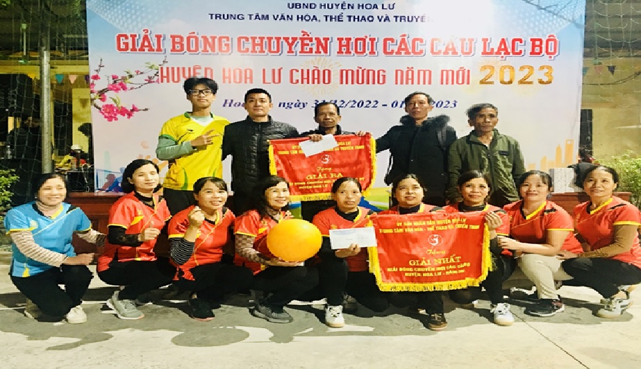 Giải Bóng chuyền hơi các CLB huyện Hoa Lư chào năm mới 2023 thành công tốt đẹp