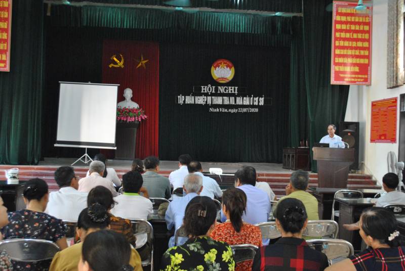 Xã Ninh Vân, huyện Hoa Lư tổ chức Hội nghị tập huấn nghiệp vụ  thanh tra nhân dân và hòa giải ở cơ sở