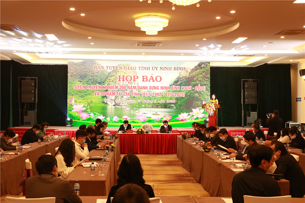 Tổ chức họp báo công bố chương trình kỷ niệm 200 năm danh xưng Ninh Bình và 30 năm tái lập tỉnh